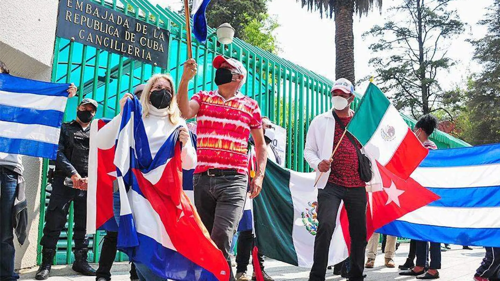 cubanos manifestantes